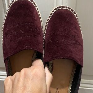 NWOB rag & bone Edie Burgundy Merlot Espadrilles Sz 36.5